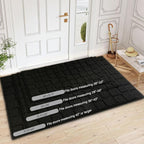 Front Door Mat Outside Entrance, Outdoor Indoor Door Mats for Entryway, Entrance, Entry, Patio, Waterproof Non Slip Doormat, Low-Profile, 24" × 35“, Black