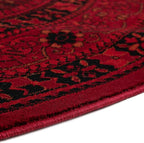 Unique Loom Tekke Collection Area Rug - Sheibani (7' 11" Round, Red/ Black)