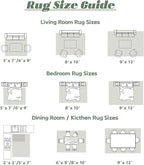 Area Rug 9x12 Washable Rug, Vintage Boho Medallion Rugs Non-Slip Soft Low Pile Large Distressed Rug Indoor Retro Carpet for Living Room Bedroom Dining Room Home Office (Vintage Green, 9'x12')