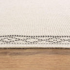 Easy Jute Rugs 5x7 Frame Bone Color Living Room Indoor Outdoor Area Rug for Patio and Kitchen Rug High Traffic Washable Easy to Clean Solid Boho Woven Design Carpet (5 x 7)