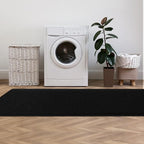 Runner Rug for Hallway, 2x8 Feet Non-Slip Washable Black Long Area Rug Runners for Hallways Bedroom, Soft Modern Comfy Memory Foam Runner Rugs Indoor Carpet for Kitchen Entrance Living Room