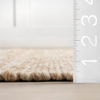 Rugs USA Palisades Marled Beige/Ivory, 2'6" x 8', Hand Woven, Marled, Tassel, Soft and Cozy, High Traffic, Stain Resistant, Easy Clean, Durable Runner for Bedroom, Living Room, Dining, Den, Foyer