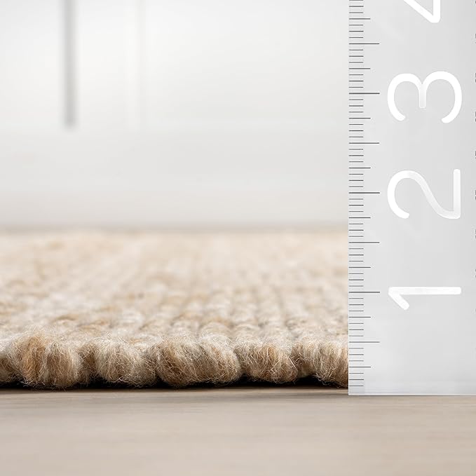 Rugs USA Palisades Marled Beige/Ivory, 9'6" x 13'6", Hand Woven, Marled, Tassel, Soft and Cozy, High Traffic, Stain Resistant, Easy Clean, Durable Area Rug for Bedroom, Living Room, Dining, Den, Foyer