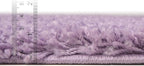 Unique Loom Solid Shag Collection Area Rug (8' x 10' Oval, Lilac)