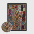 Vintage Boho Area Rugs Multicolor Ethnic Style Geometric Splicing Carpets Bedroom Living Room Kitchen Floor Mats Indoor Outdoor Non-Shedding Runner Rug Home Décor Carpet 1.6' X 2.6'