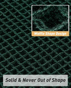 Upgraded Waffle Runner Rug, Super Absorbent Non Slip Bath Mats for Bathroom Floor Machine Washable Bathroom Runner Rug with Tassels Ideal for Hallway Bedroom Laundry Room, Dark Green, 2'x5'(24" x 60")