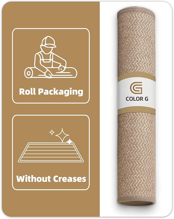 Color&Geometry Thin Indoor Entrance Mats for Home, 24"X36" Indoor Mats for Entryway Non Slip Rubber Backed, Dirt Trapper Door Rugs for Entryway Indoor 2x3 Washable, Dark Khaki (Rolled-up NO Creases)