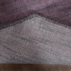 Hand Knotted Loom Wool ECO-Friendly Area Rugs - 6'x6', Octagon, Purple Color, Solid Plain Design, High Pile Thick Handmade Anti Skid Area Rugs for Living Room, Bed Room (L00111)