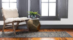 Unique Loom Sialk Hill Collection Area Rug - Washington (2' 11" x 16' 5" Runner Gray/Black)