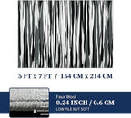 YIHOUSE 5×7 Ft Area Rugs for Living Room: Modern Abstract Black Grey and White Rug - Nonslip Washable Striped Rug for Bedroom Dining Room Office Playroom Nursery Home Decor