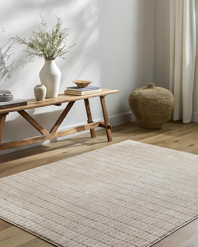 Livabliss x Our PNW Home Cascade Minimalist Striped Area Rug, 2'7" x 7'3", Light Brown