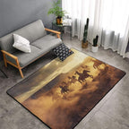Running Horse Area Rug Washable Outdoor Rugs Anti-Slip Soft Carpet Entryway Indoor Door Mat for Bedroom,Living Room,Porch,Terrace and Entrance Decor 2'x 1.4'