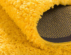 Unique Loom Solid Shag Collection Area Rug (7' 10" x 10' Rectangle, Tuscan Sun Yellow)