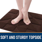 OLANLY Door Mats Indoor, Non-Slip, Absorbent, Dirt Resist, Entrance Washable Mat, Low-Profile Inside Entry Doormat for Entryway (71x47 inches, Dark Brown)