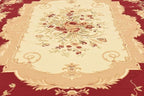 Unique Loom Versailles Collection Traditional Classic Floral Motif Area Rug (10' 0 x 13' 0 Rectangular, Burgundy/ Ivory)