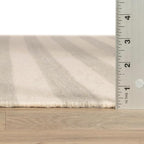 Home Conservatory Ladder Stripe Grey/Ivory Handwoven Wool 4 X 6 Feet, Grey/Ivory Stripe Pattern