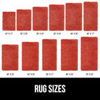 GORILLA GRIP Bath Rug Mat 44x26, Soft Absorbent Chenille, Quick Dry Microfiber Mats, Rubber Backing Washable Shower Floor Rugs, Bathmat Runner, US Designed Bathroom Home Accessories Sunset Orange