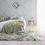 LUXE WEAVERS Marble Swirl Abstract Area Rug, Green 5x7