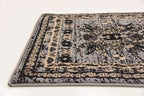 Unique Loom Taftan Collection Border Geometric Tribal Inspired Design Area Rug (2' 2 x 8' 2 Runner, Gray/ Black)
