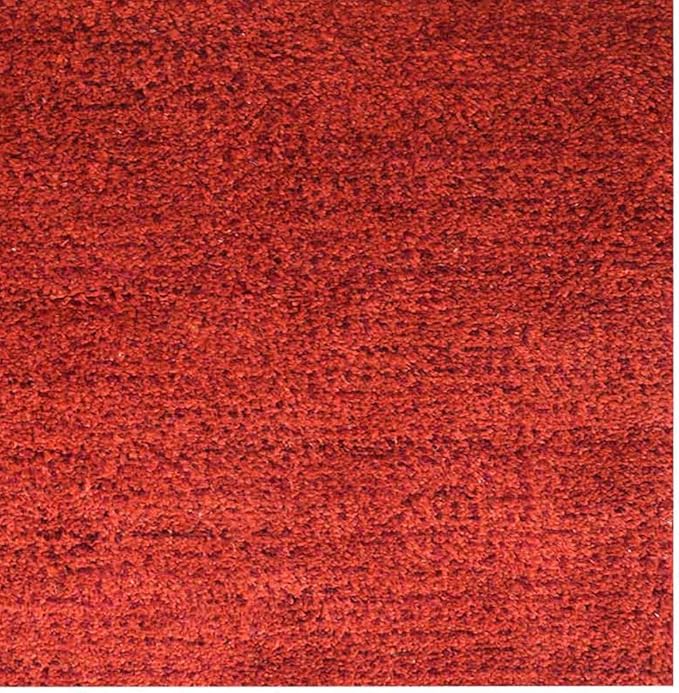 Hand Knotted Loom Wool ECO-Friendly Area Rugs - 10'x10', Round, Red Color, Solid Plain Design, High Pile Thick Handmade Anti Skid Area Rugs for Living Room, Bed Room (L00111)