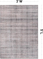 Rugshop Bohemian Stripe Lines Washable Non Slip Area Rug 3' x 5' Brown