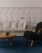 Hand-Tufted Wool Runner Area Rug – Soft Premium Wool Carpet for Living Room, Bedroom & Home Décor – 2.6X13 ft| Deep Blue – Durable, Non-Slip Backing, Handcrafted Rug