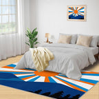 Boho Sun Runner Rugs 2x4ft, Abstraction Deco Small Entryway Mats, Minimalist Sunburst Laundry Room Rug Non Slip Durable Throw Rugs for Front Door Bedroom Bedside