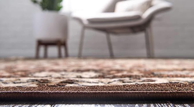 Unique Loom Espahan Collection Area Rug - Cape Cod (5' 1" x 8' Rectangle, Brown/ Beige)