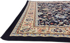 Unique Loom Sialk Hill Collection Area Rug - Washington (8' Square Navy Blue/Cream)