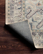 Loloi Hathaway Collection HTH-07 Multi/Ivory 5'-0" x 7'-6", .25" Thick Area Rug, Soft, Durable, Printed, Modern, Low Pile, Non-Shedding, Easy Clean, Living Room Rug