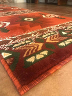 YHSF South West Native American Area Rug C318 - Easy Clean, Thick, Soft, Durable Native Tribal American Indian Inspired Rug for Bedroom/Living Room and More - Rust, 2 Feet x 7 Feet