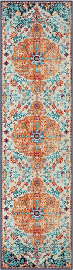 Lahome Bohemian Floral Medallion 2'8" x 10' Hallway Runner Rug, Soft Washable Non-Slip Kitchen Runner, Distressed Indoor Accent Carpet Runners for Stair Laundry Room Entryway
