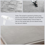 MAXYOYO Grey Coral Velvet Area Rug, Thick Japanese Tatami Mat Living Room Carpet with Non-Slip Backing, Large Solid Color Mat for Bedroom Dormitory Yoga, 78 by 158 inch