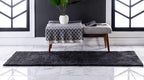 Unique Loom Solo Collection Area Rug - Calabasas (2' 2" x 13' Runner, Charcoal/ Black)