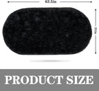 Soft Fluffy Area Rug for Bedroom, Black Fuzzy Shaggy Oval Throw Rugs for Bedside, Non-Slip Cozy Plush Shag Carpet for Kids Room Nursery Dorm Living Room, 2.6 x 5.3 Feet