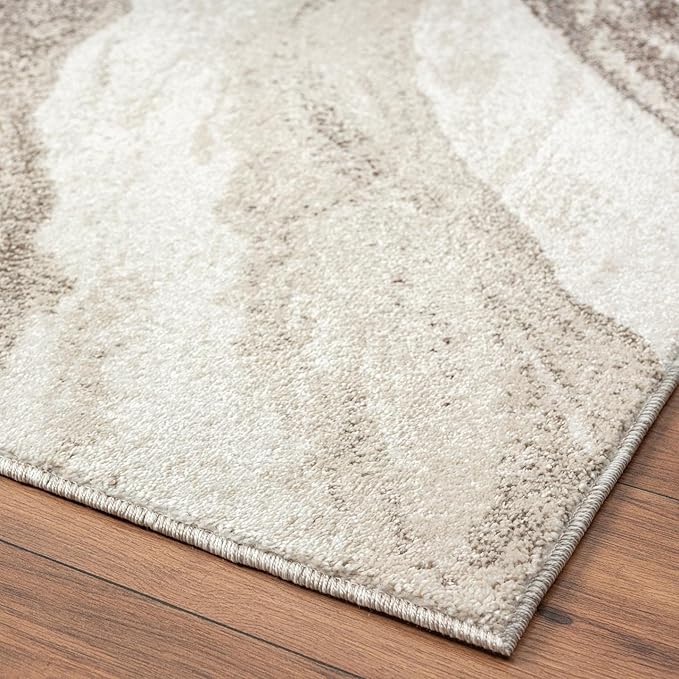 LUXE WEAVERS Lagos Collection 7983 Brown 6x9 Art Deco Geometric Area Rug