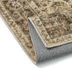 2x10 Washable Runner Rug for Kitchen Hallway Brown Vintage Non-Slip Low Pile Distressed Rustic Carpet Lightweight Vacuumable Soft Long Throw Rug for Indoor Entryway Bedroom