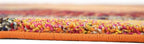 Unique Loom Estrella Collection Rustic, Distressed, Modern, Abstract Area Rug (8' 0 x 8' 0 Round, Orange/Black)