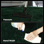 Zentavio Emerald Green Rugs for Bedroom 4x6 Dark Green Area Rugs for Living Room Fluffy Fake Grass Carpet for Kids Room Playroom Furry Shag Aesthetic Soft High Pile Washable Home Decor
