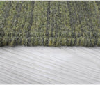 Rugsotic Carpets Hand Woven Flat Weave Kilim Wool ECO-Friendly Area Rugs - 6'x6', Square Shape, Olive Color, Solid Plain Design, Low Pile Handmade Area Rugs for Living Room, Bed Room (D00111)
