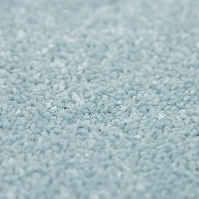 Paco Home Solid Area Rug in Light Blue Modern Plain Design, Size: 5'3" x 7'3"