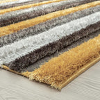 LUXE WEAVERS Lantanas Collection 7119 Yellow 8x10 Modern Geometric Area Rug