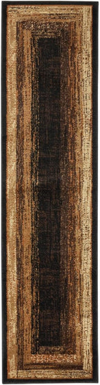 Home Dynamix Royalty Vega Contemporary Geometric Runner Area Rug, Black/Beige, 1'9"x7'2"