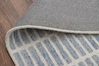 Capitola Hand-Tufted Wool Rug 9x13 Blue Coastal, Rustic Area Carpet for Bedroom Living Room, Textured Natural PB Style, Soft Wool Accent Mat