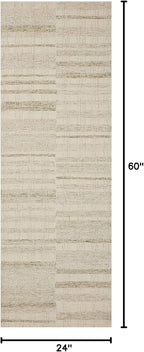 Loloi Chris Loves Julia Chris Collection CHR-02 Natural/Sage 2'-0'' x 5'-0'', .50" Pile Height, Accent Rug
