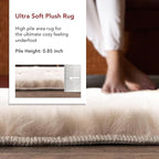 nuLOOM Nia White/Ivory, 5' Round, Cozy Shag, Fluffy and Soft, High Traffic, Stain Resistant, Easy Clean, Durable Machine Washable Area Rug for Bedroom, Living Room, Dining, Den, Foyer, Entryway