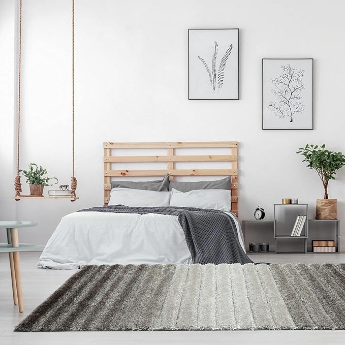 LUXE WEAVERS Lantanas Collection 7119 Grey 5x7 Modern Geometric Area Rug