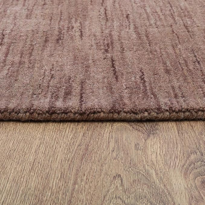 Hand Knotted Loom Wool ECO-Friendly Area Rugs - 10'x10', Square, Light Brown Color, Solid Plain Design, High Pile Handmade Anti Skid Area Rugs for Living Room, Bed Room (L00111)