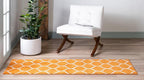 Rugs.com Lattice Frieze Collection Rug – 2' x 6' Runner Orange Medium Rug Perfect for Living Rooms, Large Dining Rooms, Open Floorplans