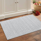 Lahome Moroccan Rugs for Entryway 2x3 Small Non-Slip Kitchen Rug Throw Lightweight Area Rugs for Bedroom Gray Vintage Print Distressed Bath Mat Floor Indoor Doormat Carpet for Laundry Living Room